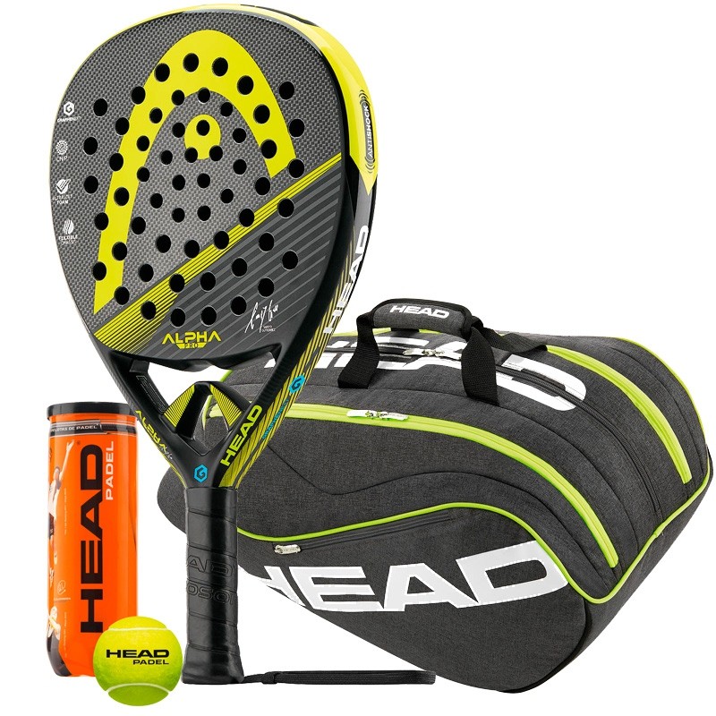 Pack head Alpha Pro + Paletero Ultimate Pro + Bolas Pack head Alpha Pro + Paletero Ultimate Pro + Bolas