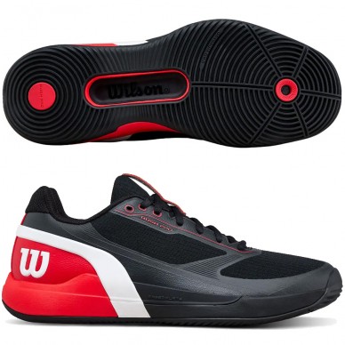 Zapatillas Wilson Rush Pro 5 Padel black red 2026