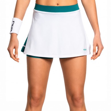 Falda Nox Pro blanca verde