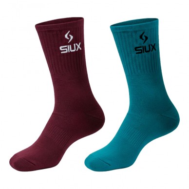 Calcetines Siux Groove Pack 2u burdeos celeste