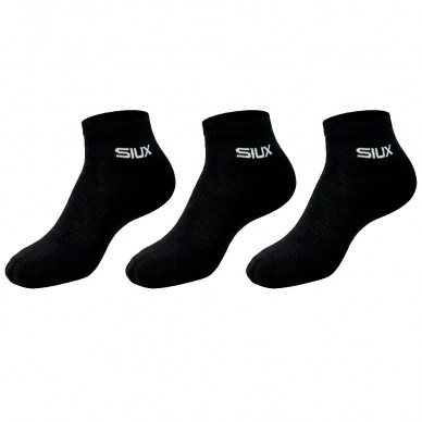 Calcetines Siux Basic cortos Pack 3u negros