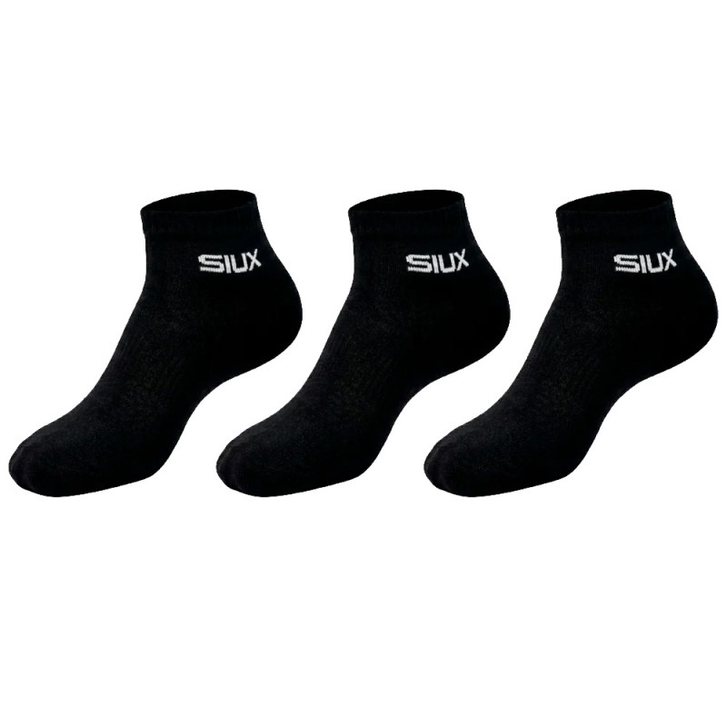 Calcetines Siux Basic cortos Pack 3u negros