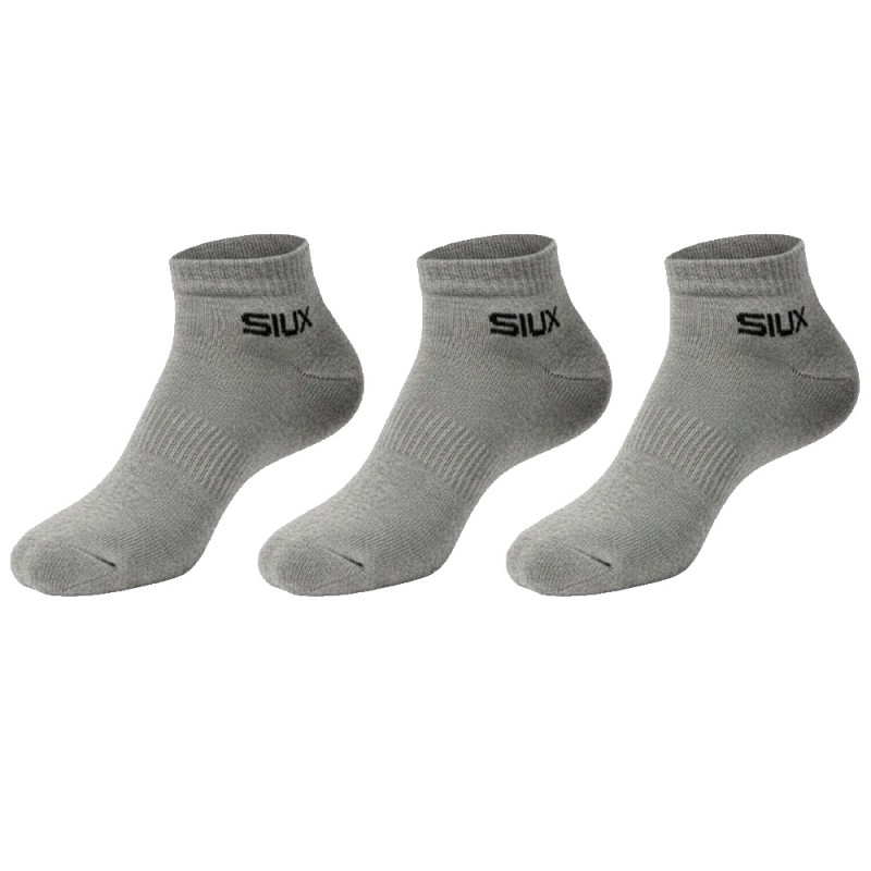 Calcetines Siux Basic cortos Pack 3u grises
