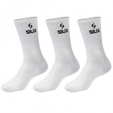 Calcetines Siux Basic altos Pack 3u blancos