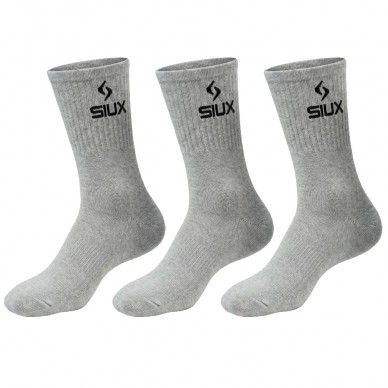 Calcetines Siux Basic altos Pack 3u grises