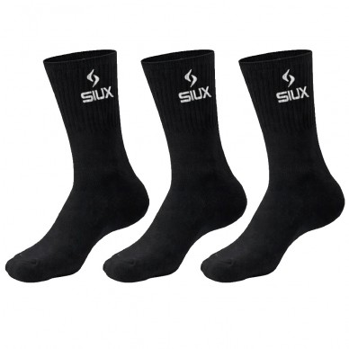 Calcetines Siux Basic altos Pack 3u negros