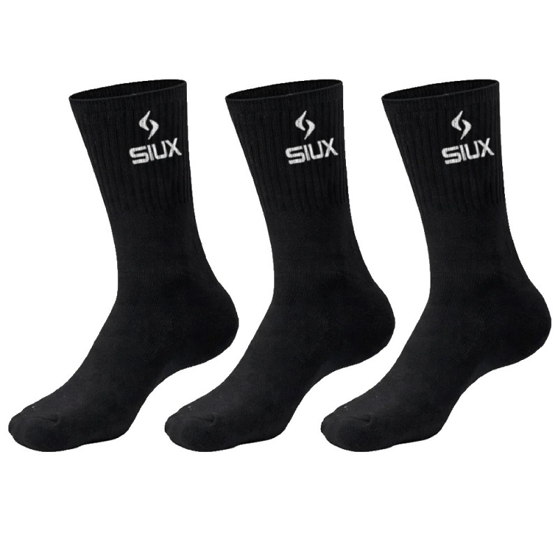 Calcetines Siux Basic altos Pack 3u negros