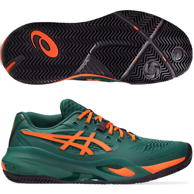 Zapatillas Asics Gel Resolution X Padel jewel green energy orange 2026