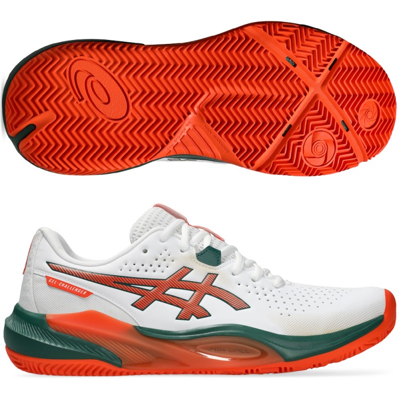 Zapatillas Asics Gel Challenger 15 Padel white energy orange 2026