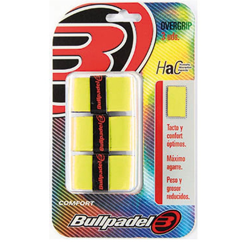 Overgrips bullpadel GB1200 Amarillo fluor Overgrips bullpadel GB1200 Amarillo fluor