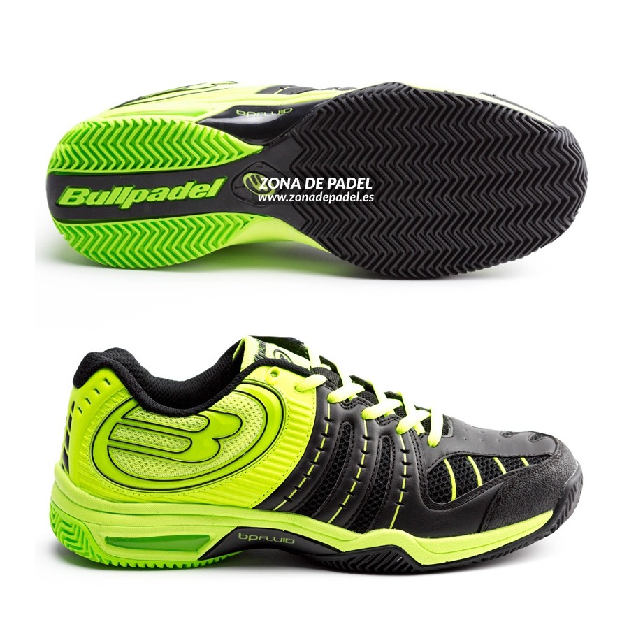Zapatilla bullpadel Barin Negro Verde 2016