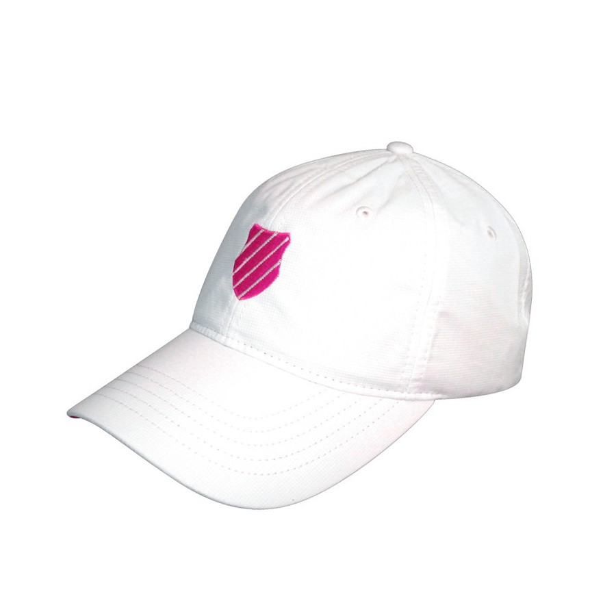 Gorra Kswiss Blanca Rosa