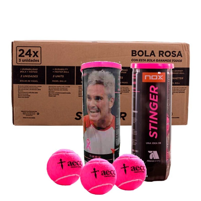 Cajón Pelotas Nox Stinger Rosas 24 X 3 unidades Cajón Pelotas Nox Stinger Rosas 24 X 3 unidades