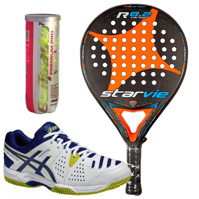 Comprar Pack Star Vie R8.2 2016 + Zapatillas Asics Dedicate + Bolas - Zona de Padel Comprar Pack Star Vie R8.2 2016 + Zapatillas Asics Dedicate + Bolas - Zona de Padel