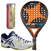 Comprar Pack Star Vie R8.2 2016 + Zapatillas Asics Dedicate + Bolas - Zona de Padel