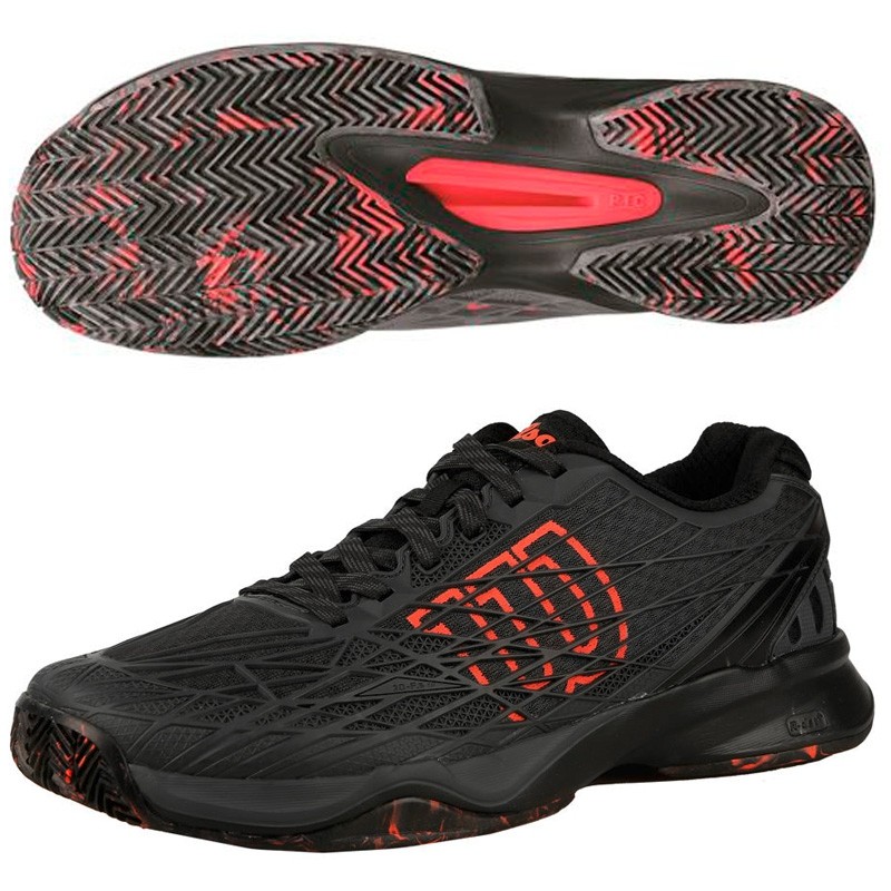 Zapatillas Wilson Kaos Clay Court Ebony Black / Fiery Zapatillas Wilson Kaos Clay Court Ebony Black / Fiery