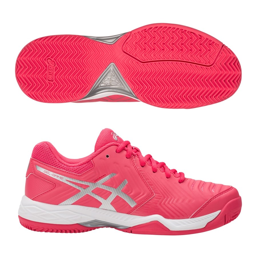 Zapatillas Asics Gel Game 6 Clay Rouge Red Silver White 2017