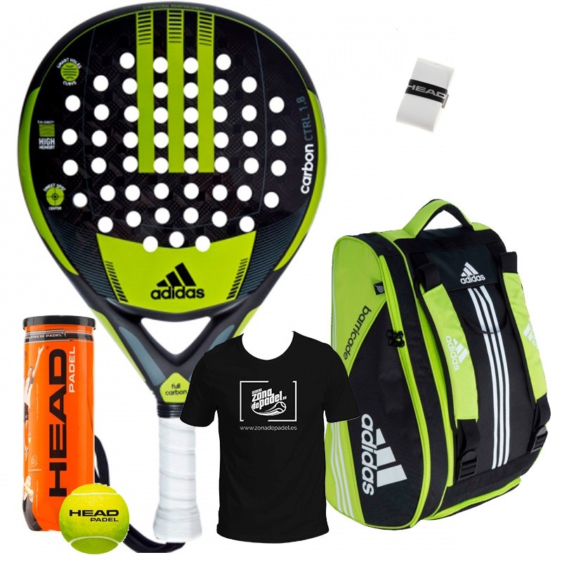 Pack Adidas Carbon Ctrl + Paletero Barricade Lime 2018 Pack Adidas Carbon Ctrl + Paletero Barricade Lime 2018