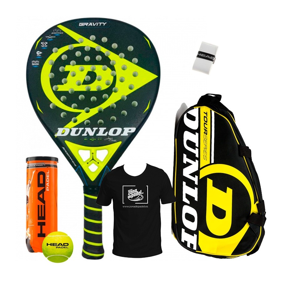 Pack Dunlop Gravity + Paletero Tour Competition Amarillo 2018 