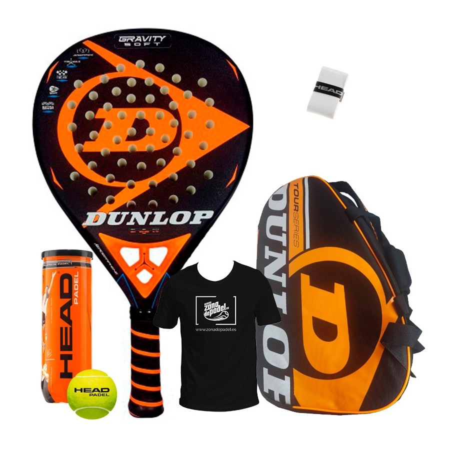 Pack Dunlop Gravity Soft + Paletero Tour Competition Naranja 2018 