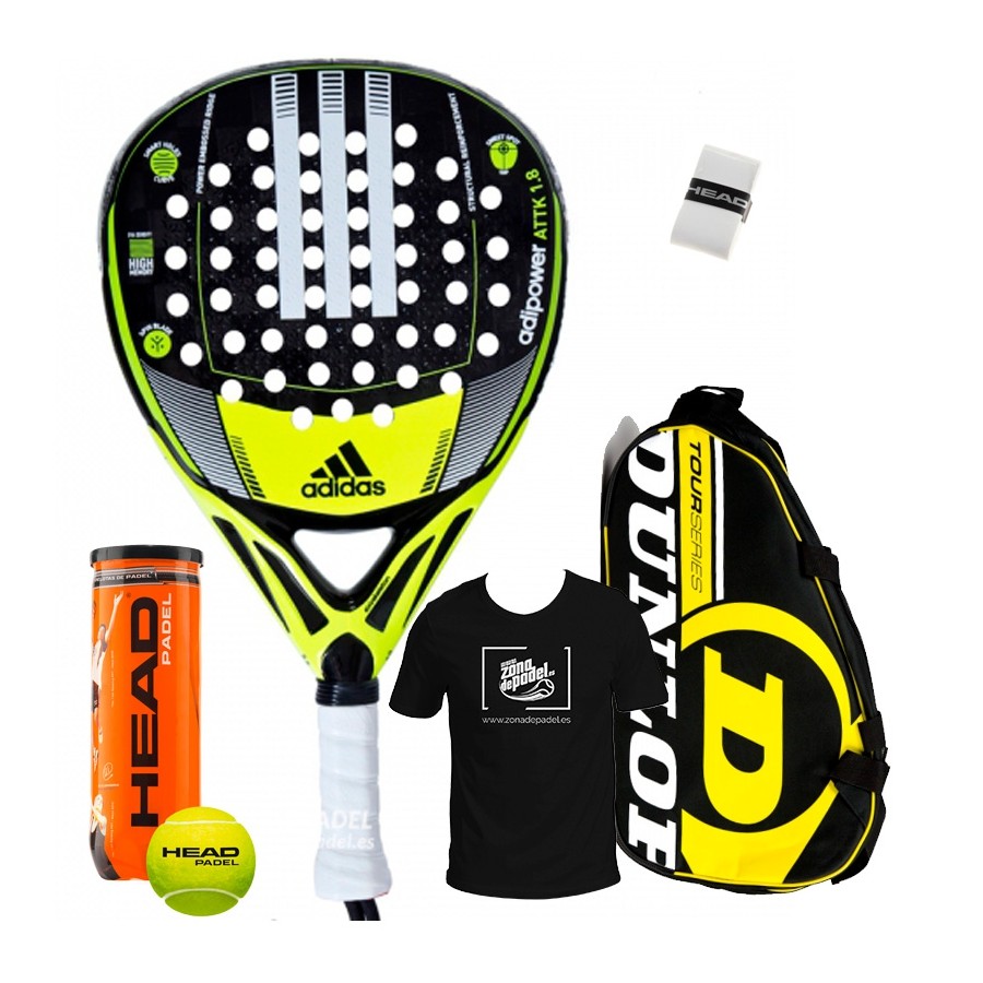 Adipower Attack + Paletero Amarillo 2018 - Zona de Padel