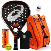 Pack Asics Speed Hard + Paletero Padel Bag Rojo 2018 