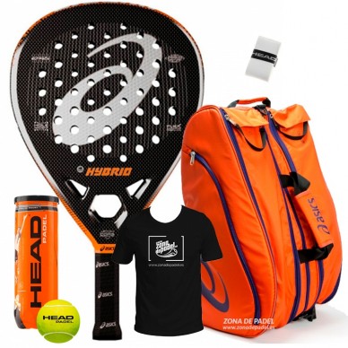 Pack Asics Hybrid + Paletero Padel Bag Rojo 2018 