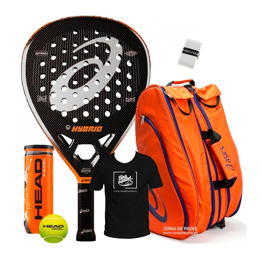 Pack Asics Hybrid + Paletero Padel Bag Rojo 2018 