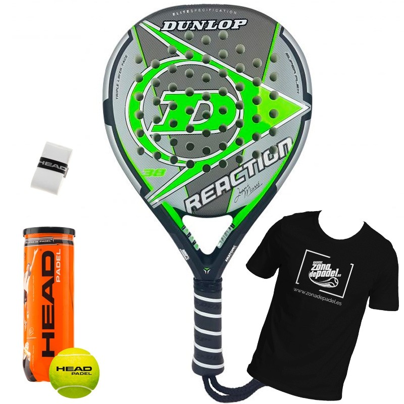 equivocado Rezumar Surgir pala Dunlop Reaction Green 2018 - Zona de Padel