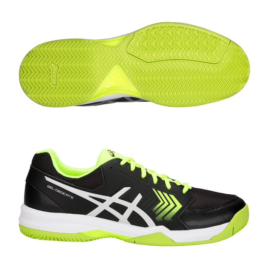 Zapatillas Asics Gel Dedicate 5 Clay Black / Flash Yellow 2018