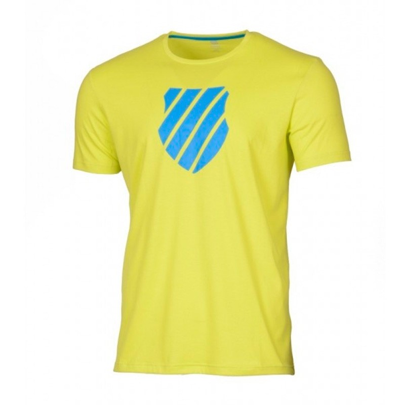 Camiseta Kswiss Logo Neon Citron Blue 2018 Camiseta Kswiss Logo Neon Citron Blue 2018