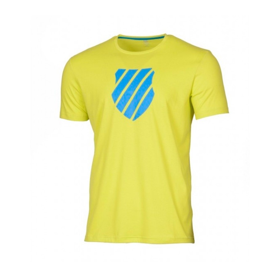 Camiseta Kswiss Logo Neon Citron Blue 2018