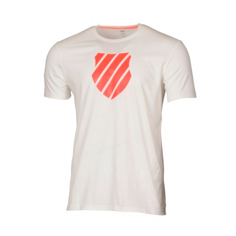 Camiseta Kswiss Logo White/Neon Blazen 2018