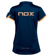 Polo Pro Azul Nox Marino logo Naranja 2018