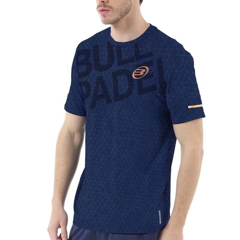 Camiseta Bullpadel Irate Azul Marino Estampado Camiseta Bullpadel Irate Azul Marino Estampado