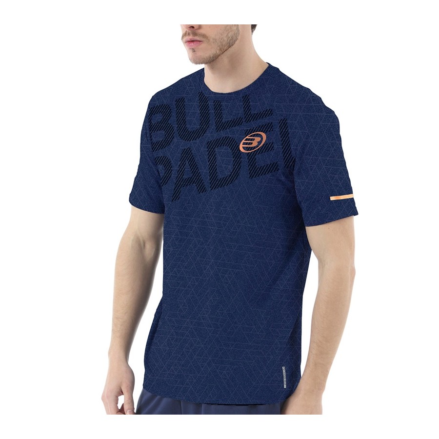 Camiseta Bullpadel Irate Azul Marino Estampado