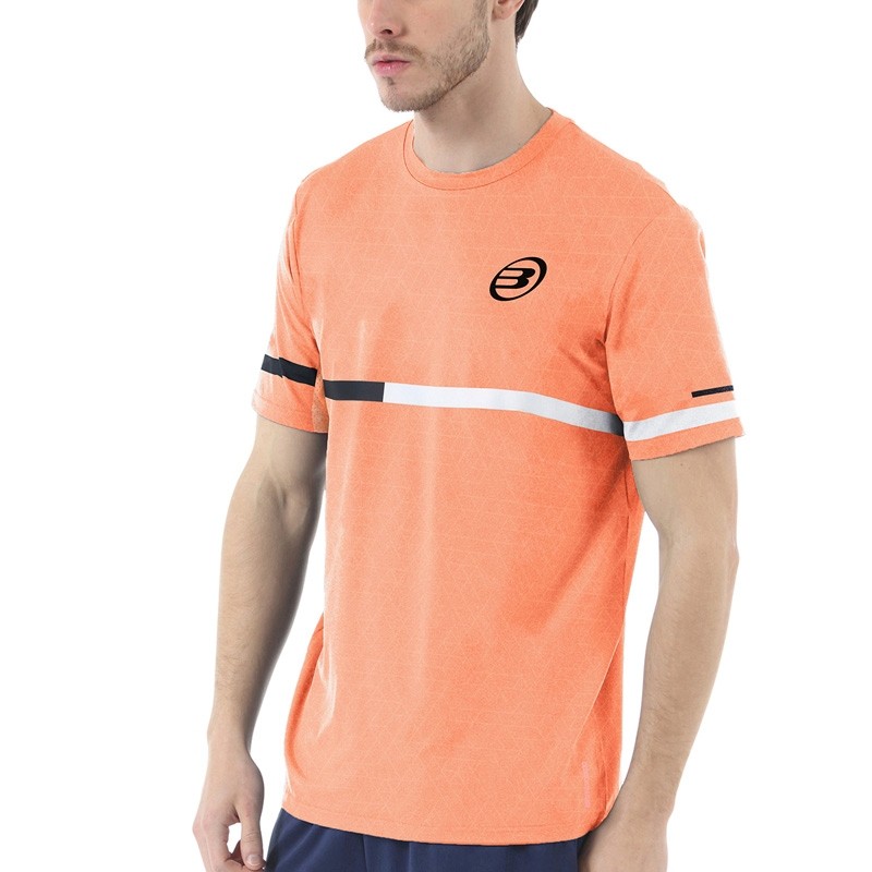 Camiseta bullpadel Intria Naranja Flúor
