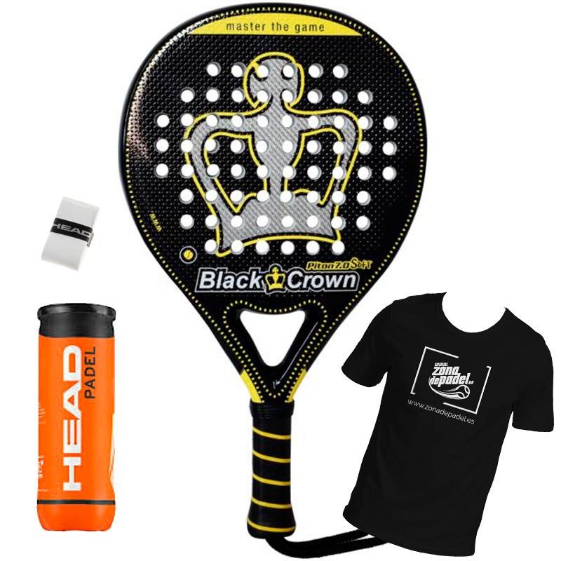 cargando Escudero Enfatizar pala Black Crown Piton 7.0 Soft 2018 - Zona de Padel