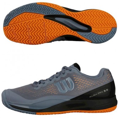 Zapatillas Wilson Rush Pro 3.0 Flint Black Mandarin 2019