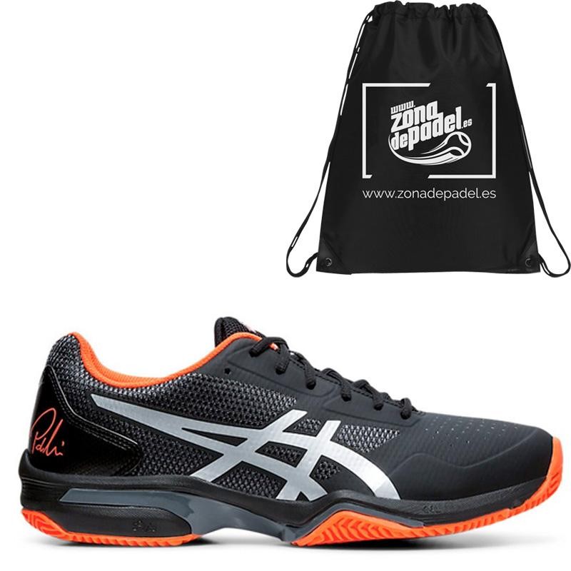 zapatillas Asics Gel Lima 2 Negras y Coral - Zona de Padel