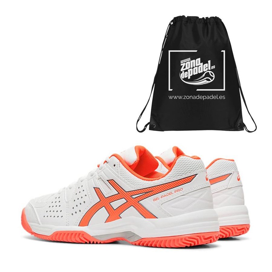 Zapatillas Asics Gel Padel Pro 3 SG White Flash Coral 2019