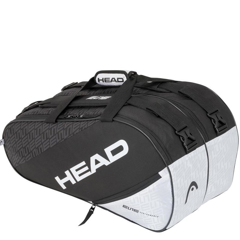 Paletero Head Elite Padel Supercombi Black White 2020 Paletero Head Elite Padel Supercombi Black White 2020