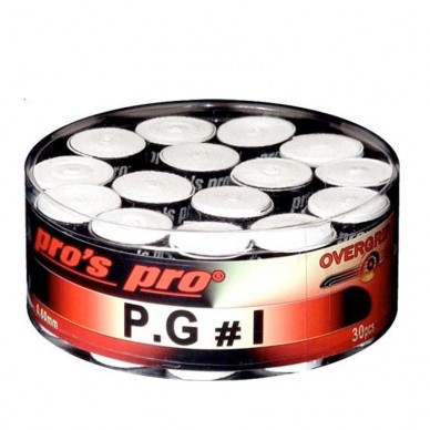 Overgrips Pros Pro P.G.1 30 Unidades Microperforados Blancos