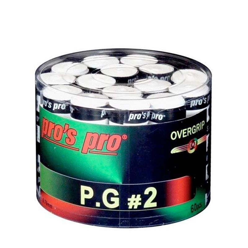 Overgrips Pros Pro P.G.2 Cubo 60 Microperforados Blancos