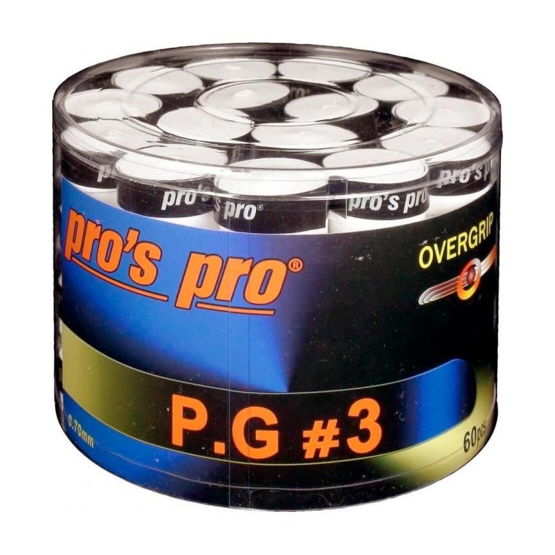 Overgrips Pros Pro P.G.3 60 Unidades Perforados Blancos Overgrips Pros Pro P.G.3 60 Unidades Perforados Blancos