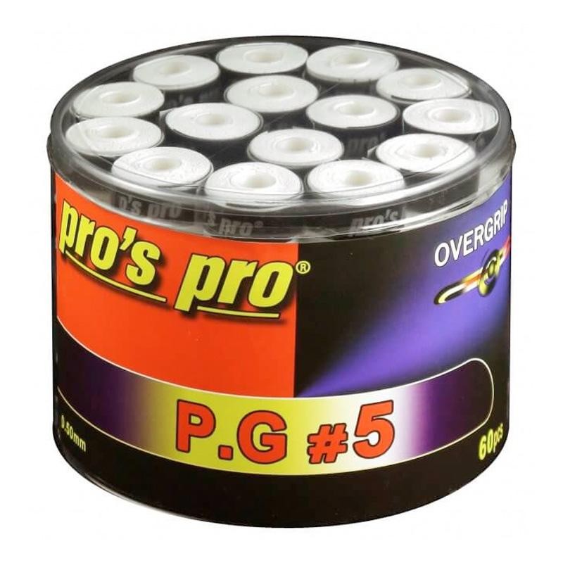 Overgrips Pros Pro P.G.5 60U Finos Perforados Blancos Overgrips Pros Pro P.G.5 60U Finos Perforados Blancos