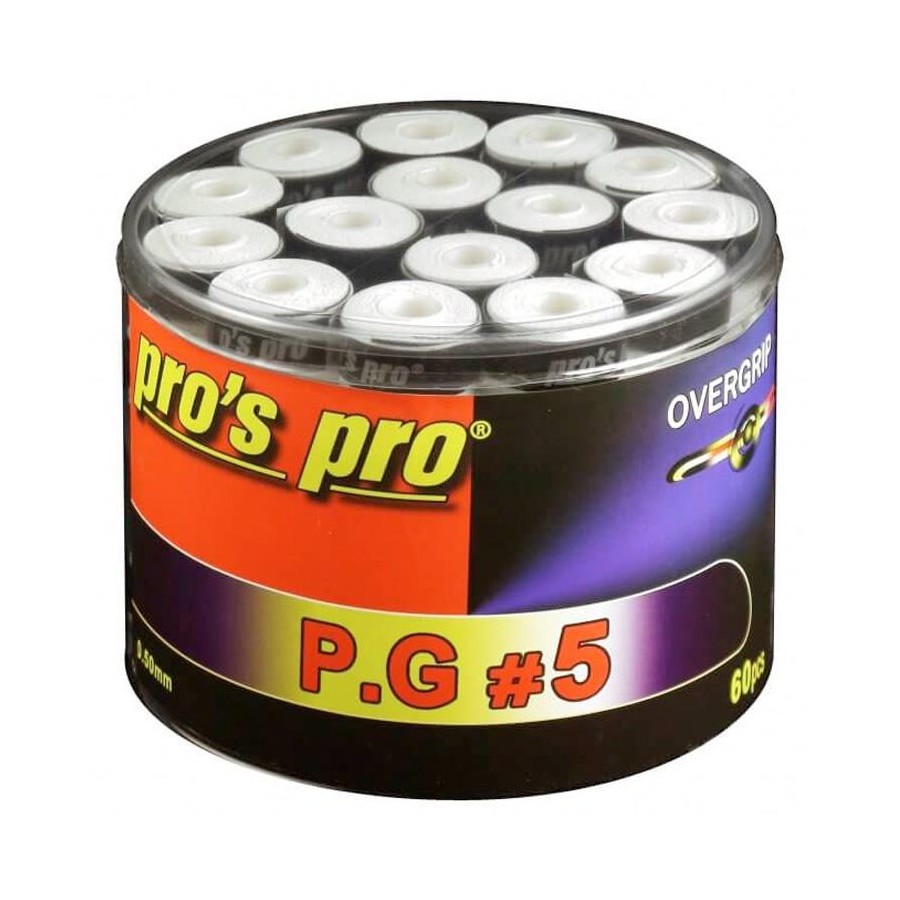Overgrips Pros Pro P.G.5 60U Finos Perforados Blancos