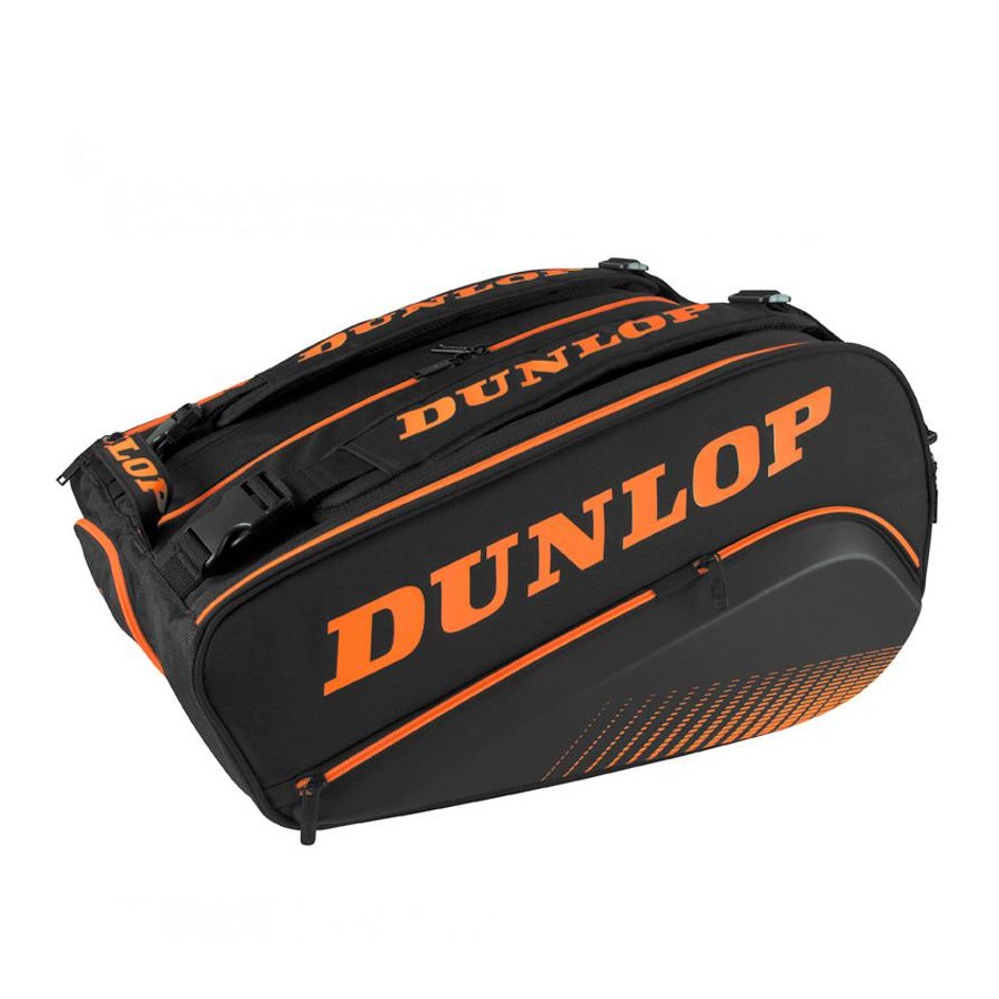 Paletero Dunlop Termo Elite Negro y Naranja 2020