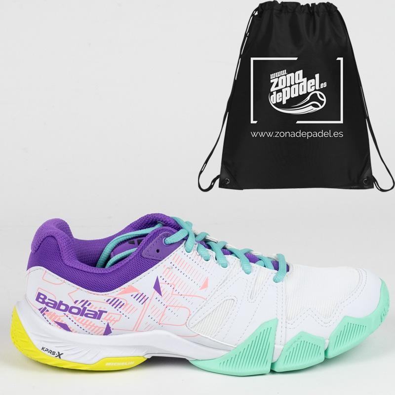 Zapatillas Babolat Pulsa Woman White Royal Lilac 2020