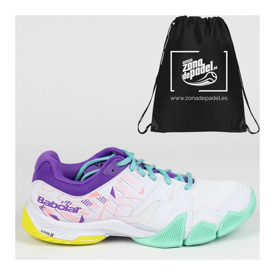 Zapatillas Babolat Pulsa Woman White Royal Lilac 2020